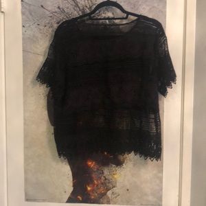 Banana Republic Black see through top
